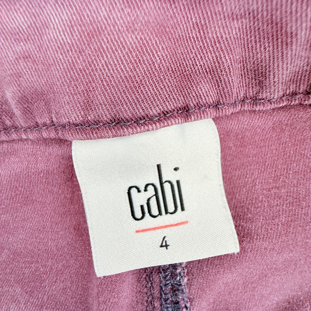 cAbi The‎ Carpenter Pants 3926 Deep Plum Purple Stretch Straight Women Sz 4 - Picture 5 of 10